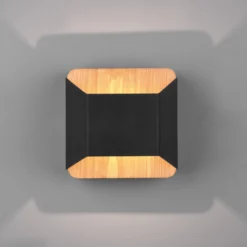 Arino aplique de pared LED, negro, ancho 12,2 cm