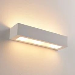 Arya aplique de pared, arriba/abajo, blanco, escayola, G9, 2 luces, pintable