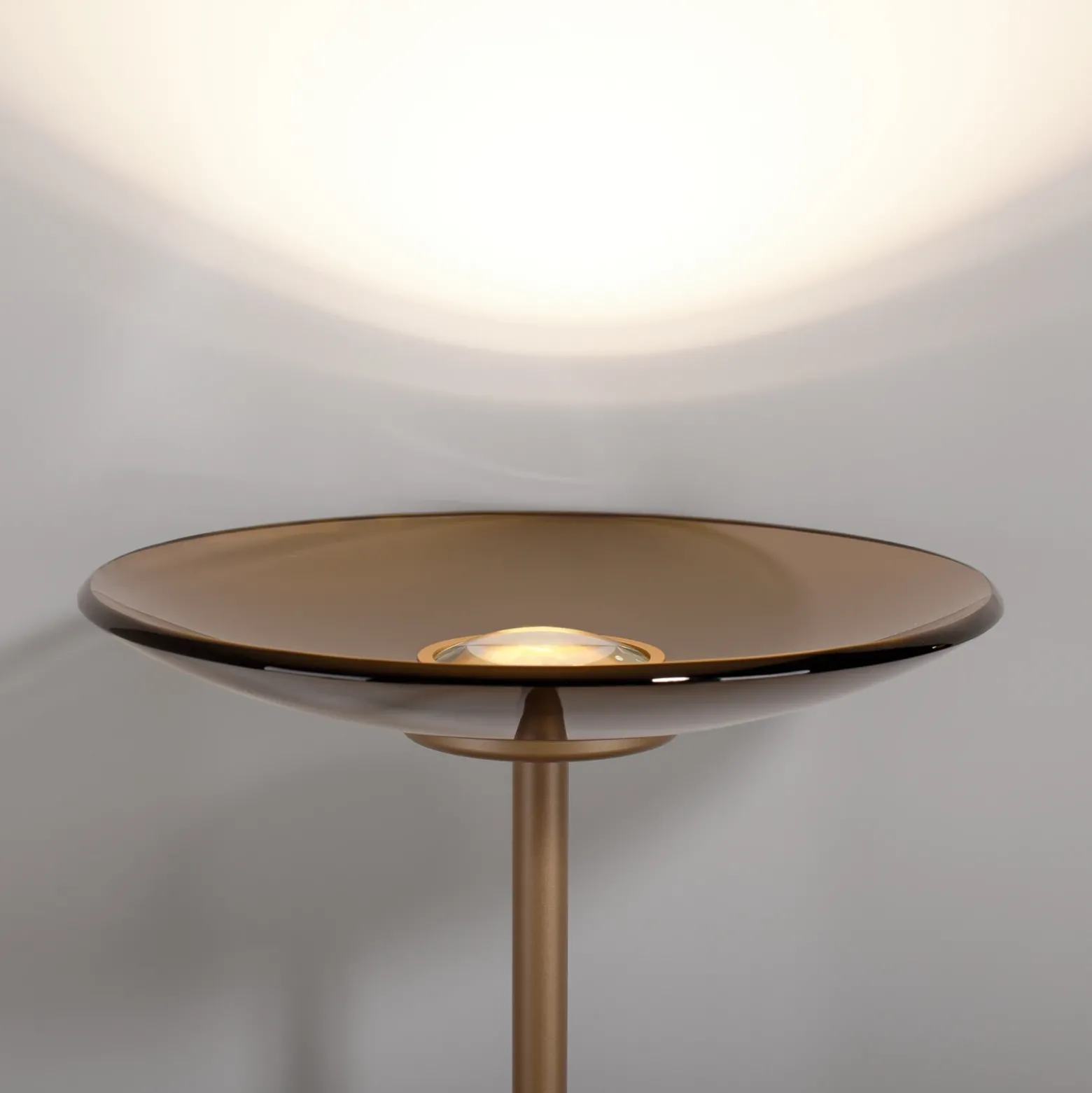 Atenuador de la lámpara de pie LED PURE Moon de aluminio/vidrio color