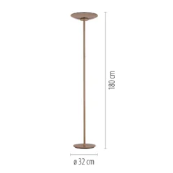 Atenuador de la lámpara de pie LED PURE Moon de aluminio/vidrio color