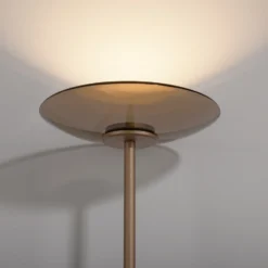 Atenuador de la lámpara de pie LED PURE Moon de aluminio/vidrio color