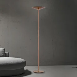 Atenuador de la lámpara de pie LED PURE Moon de aluminio/vidrio color