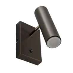 Axion aplique de pared, 1 luz, color titanio, acero