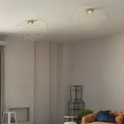 Axolight Hoops 3 LED plafón, oro