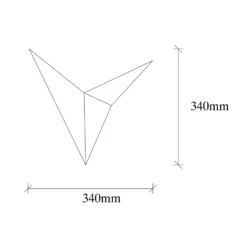 Bañador de pared Bird 3201, diseño triangular, negro