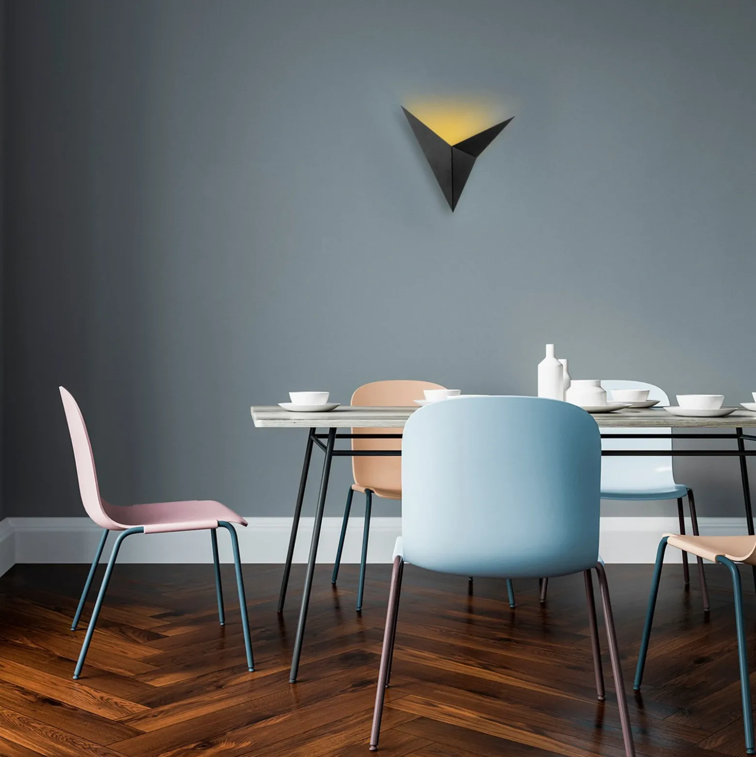 Bañador de pared Bird 3201, diseño triangular, negro