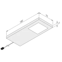 Bajo mueble LED Slim-Pad F dimmer 4.000K blanco