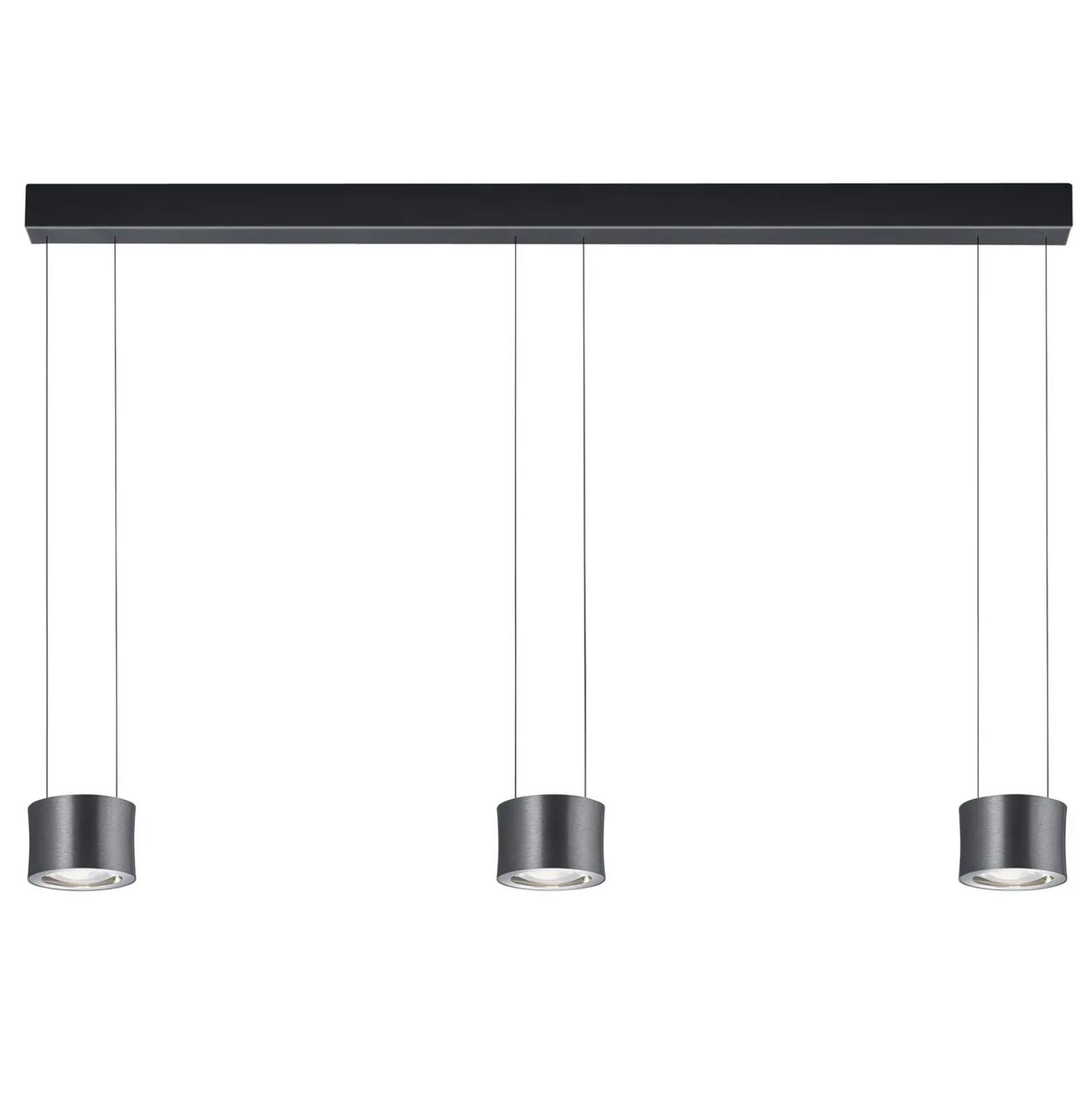 BANKAMP Colgante Impulse de 3 luces de color antracita de Warm a Dime