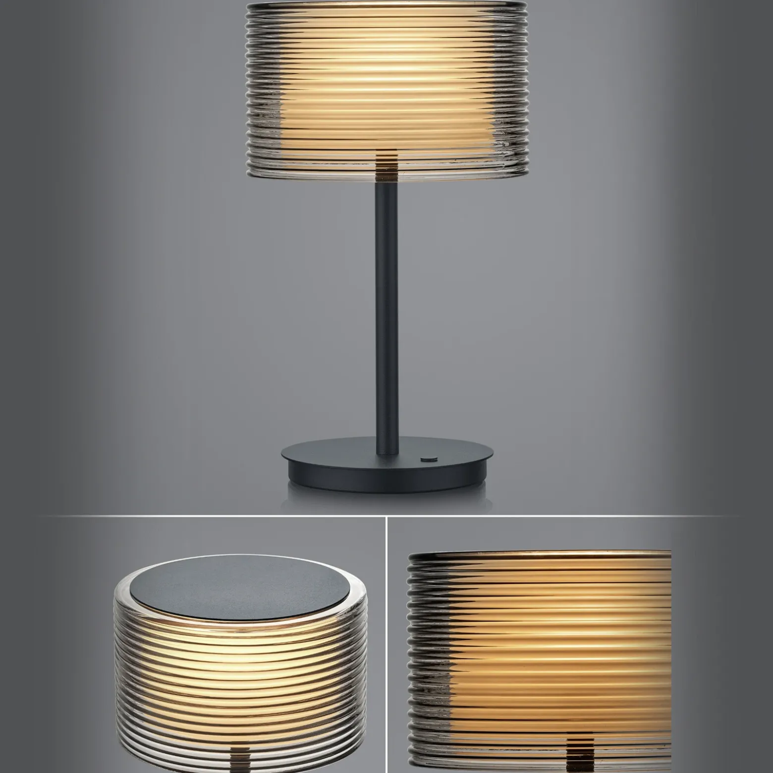 BANKAMP Grand Groove lámpara de mesa LED