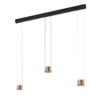BANKAMP Impulse colgante LED 3 luz oro rosado