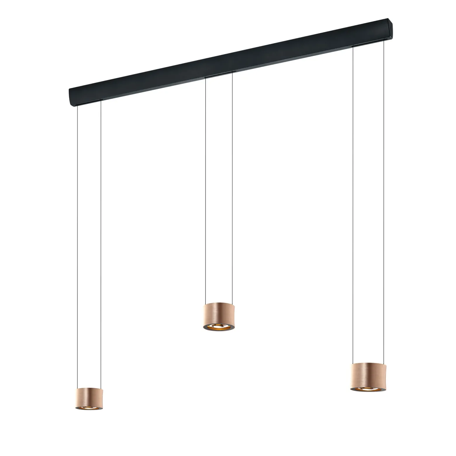 BANKAMP Impulse colgante LED 3 luz oro rosado