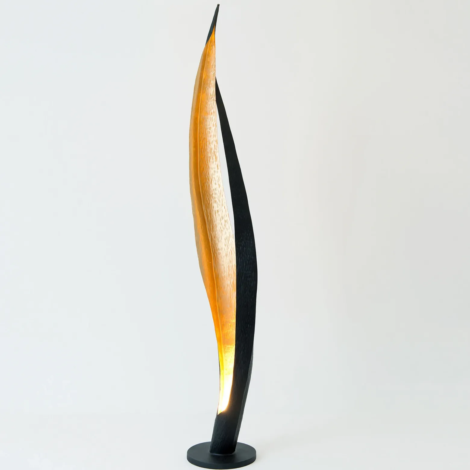 Barbone lámpara de pie, marrón-negro, oro