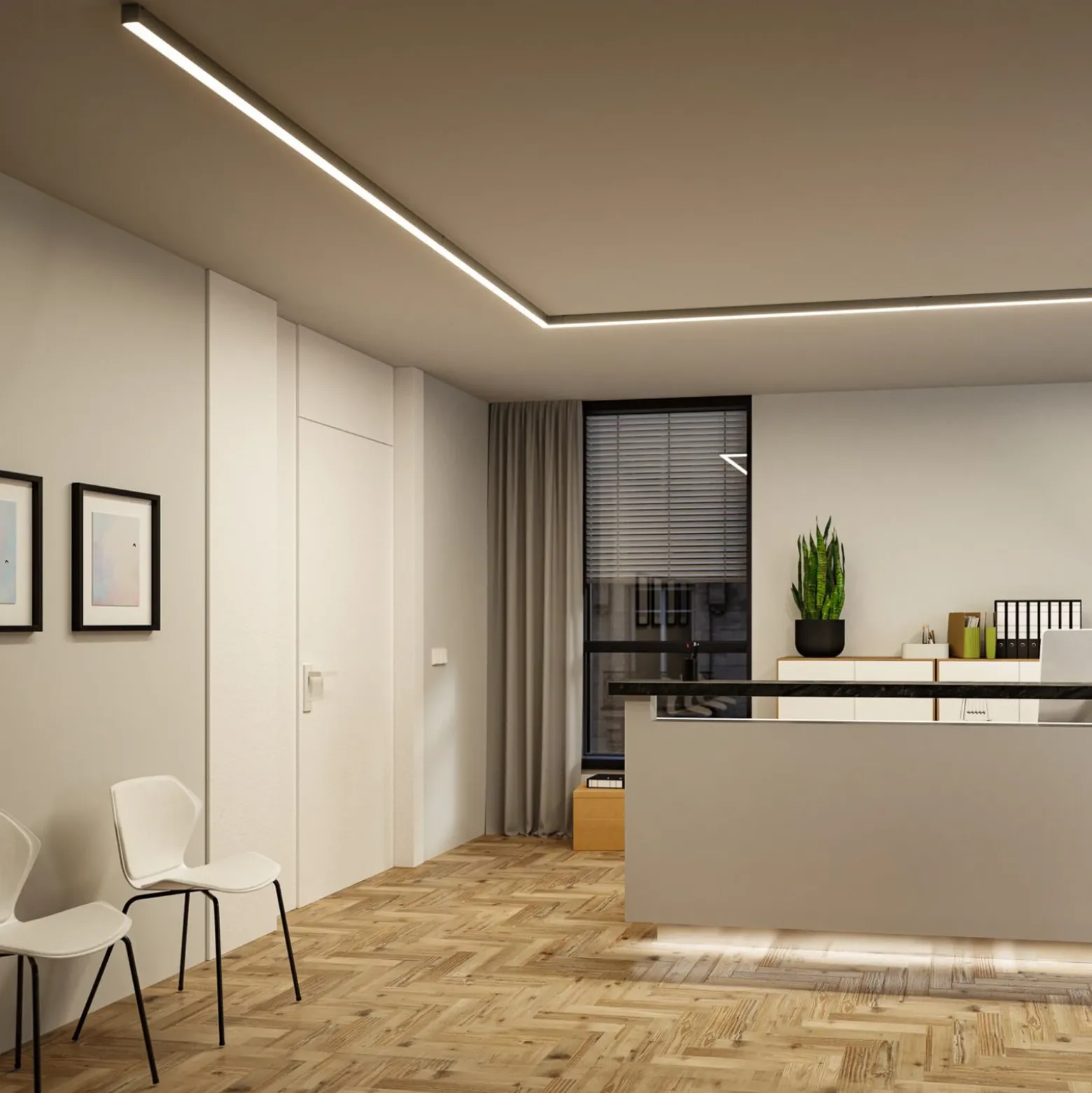 Barra de luz LED Linion de Paulmann, cromada, 150 cm, 3000 K