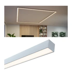 Barra de luz LED Linion de Paulmann, cromada, 150 cm, 3000 K