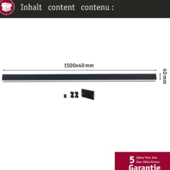 Barra de luz LED Linion de Paulmann, negra, 150 cm, 3000 K
