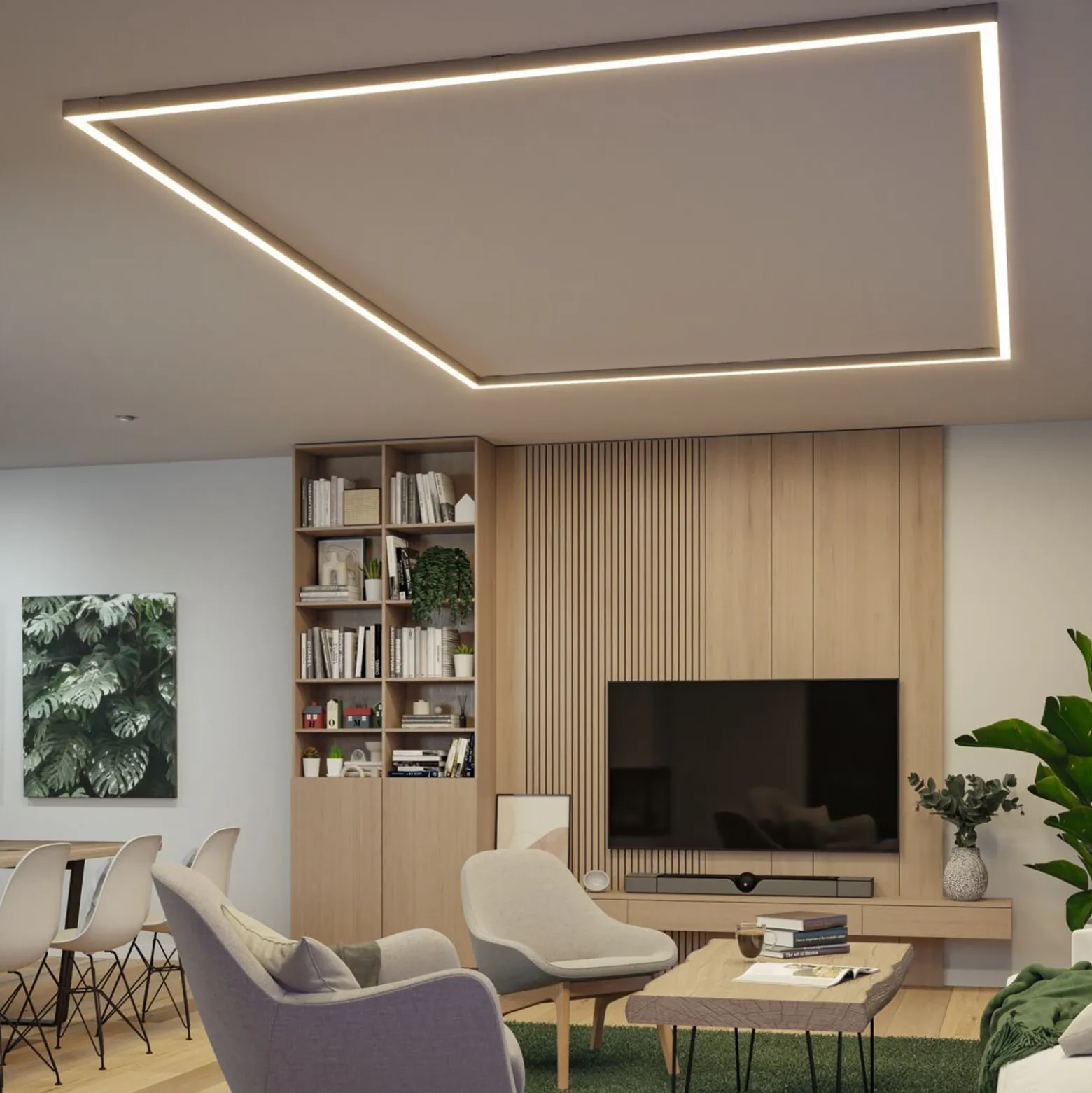 Barra de luz LED Linion de Paulmann, cromada, 100 cm, 3000 K