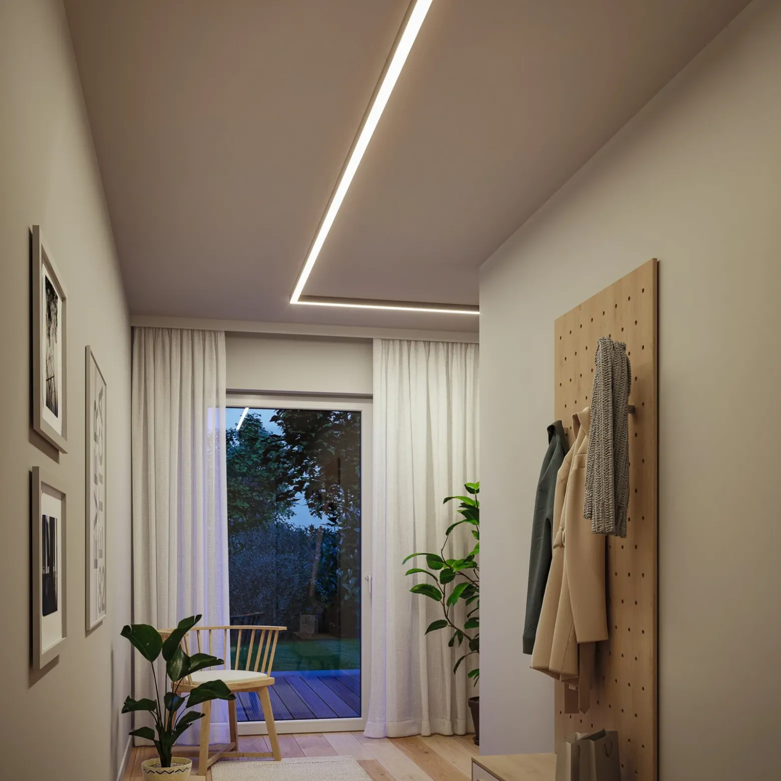 Barra de luz LED Linion de Paulmann, cromada, 100 cm, 3000 K