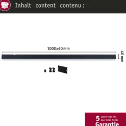 Barra de luz LED Linion de Paulmann, negra, 100 cm, 3000 K