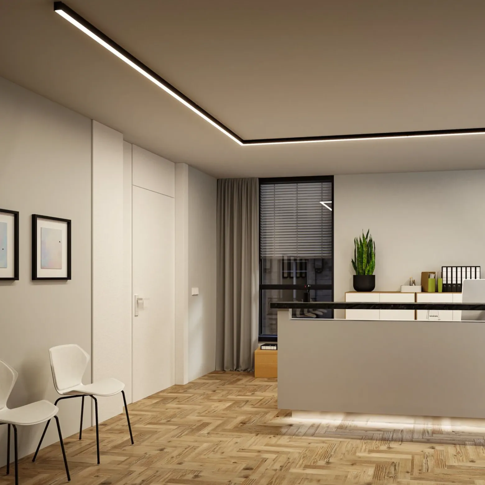Barra de luz LED Linion de Paulmann, negra, 100 cm, 3000 K