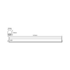 Barra de luz LED OSRAM SWITCH BATTEN, 57 cm, 4000 K, blanco