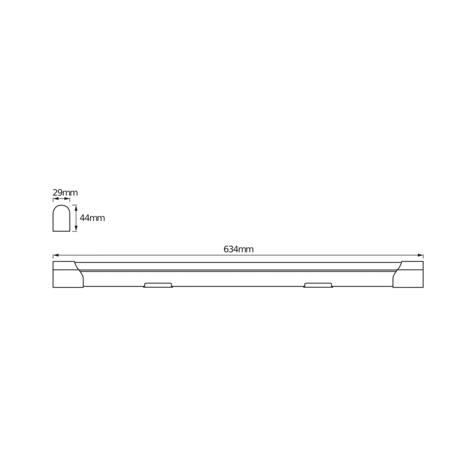 Barra de luz LED OSRAM VALUE BATTEN, 63 cm, metal, 4000 K