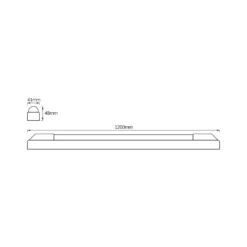 Barra de luz LED POWER BATTEN de OSRAM, 4000 K, 120 cm, 1 luz.