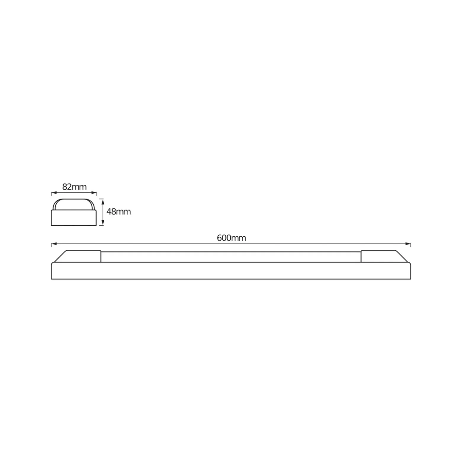 Barra de luz LED POWER BATTEN de OSRAM, 3000 K, 60 cm, 2 luces.