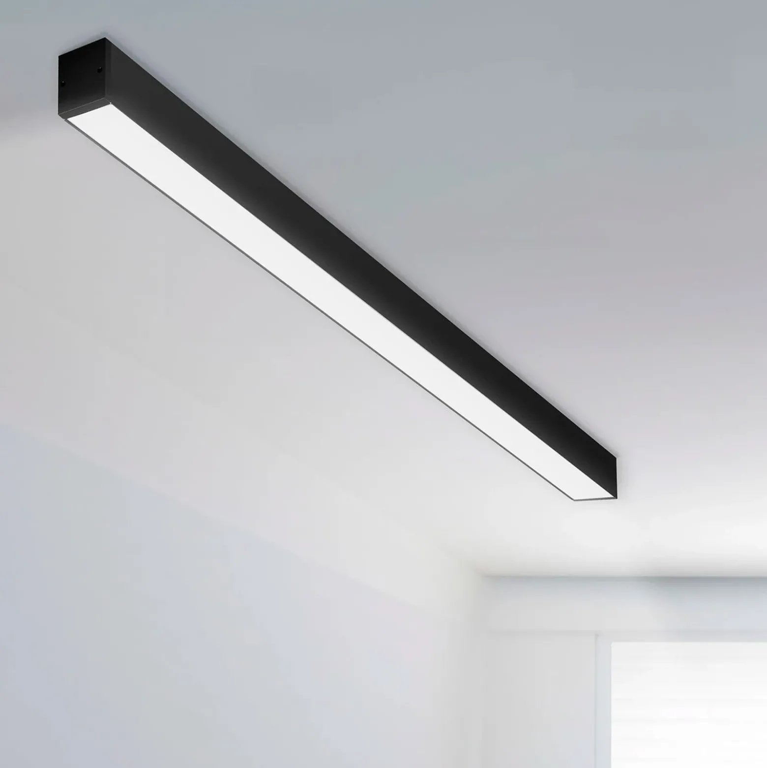 Barra de luz LED SLC CLICK, negra, 140 cm, CCT, DALI, IP20