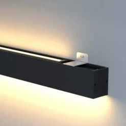 Barra de luz LED SLC CLICK, negra, 112 cm, CCT, DALI, IP20