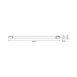 Barra de luz LED TUBEKIT de OSRAM, 60 cm, 3000 K blanco Interruptor