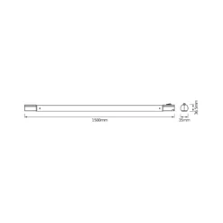Barra de luz LED TUBEKIT de OSRAM, 150 cm, 4000 K blanco Interruptor