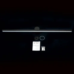 Beauty lámpara de espejo LED, anchura 101cm, negro