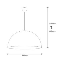 Berceste 236-S lámpara colgante Ø60cm blanco/oro
