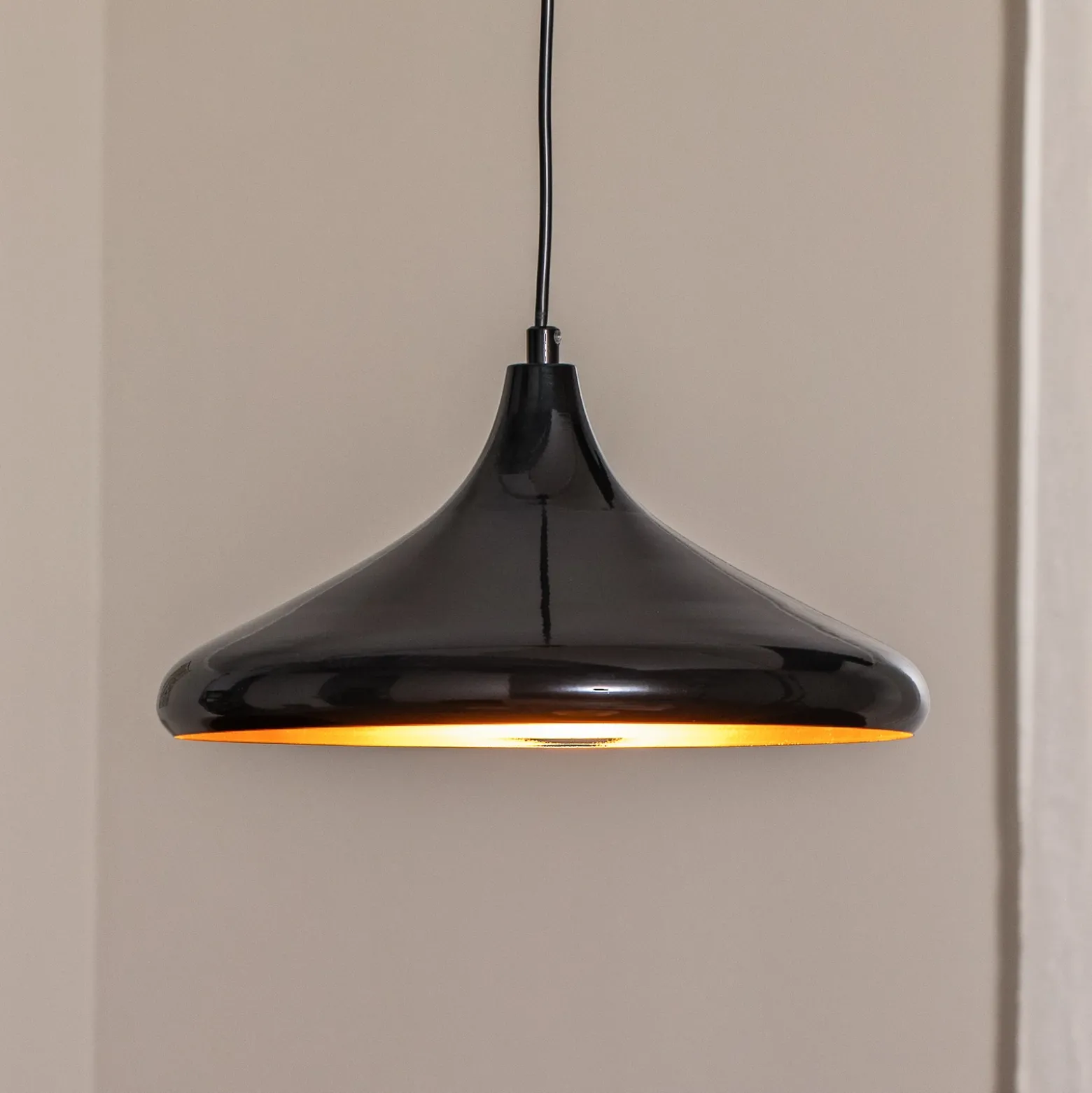 Berceste 207-S lámpara colgante Ø35cm negro/oro