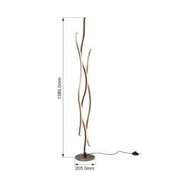 Blaze lámpara de pie LED con atenuador, CCT, aluminio