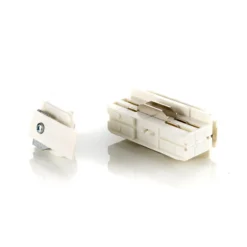 Bloque de contacto Eutrac para carril de instalación, blanco