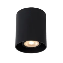 Bodi downlight de techo, redondo, negro, Ø 8 cm, 1 luz, aluminio