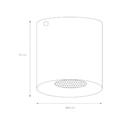 Bodi downlight de techo, redondo, negro, Ø 8 cm, 1 luz, aluminio