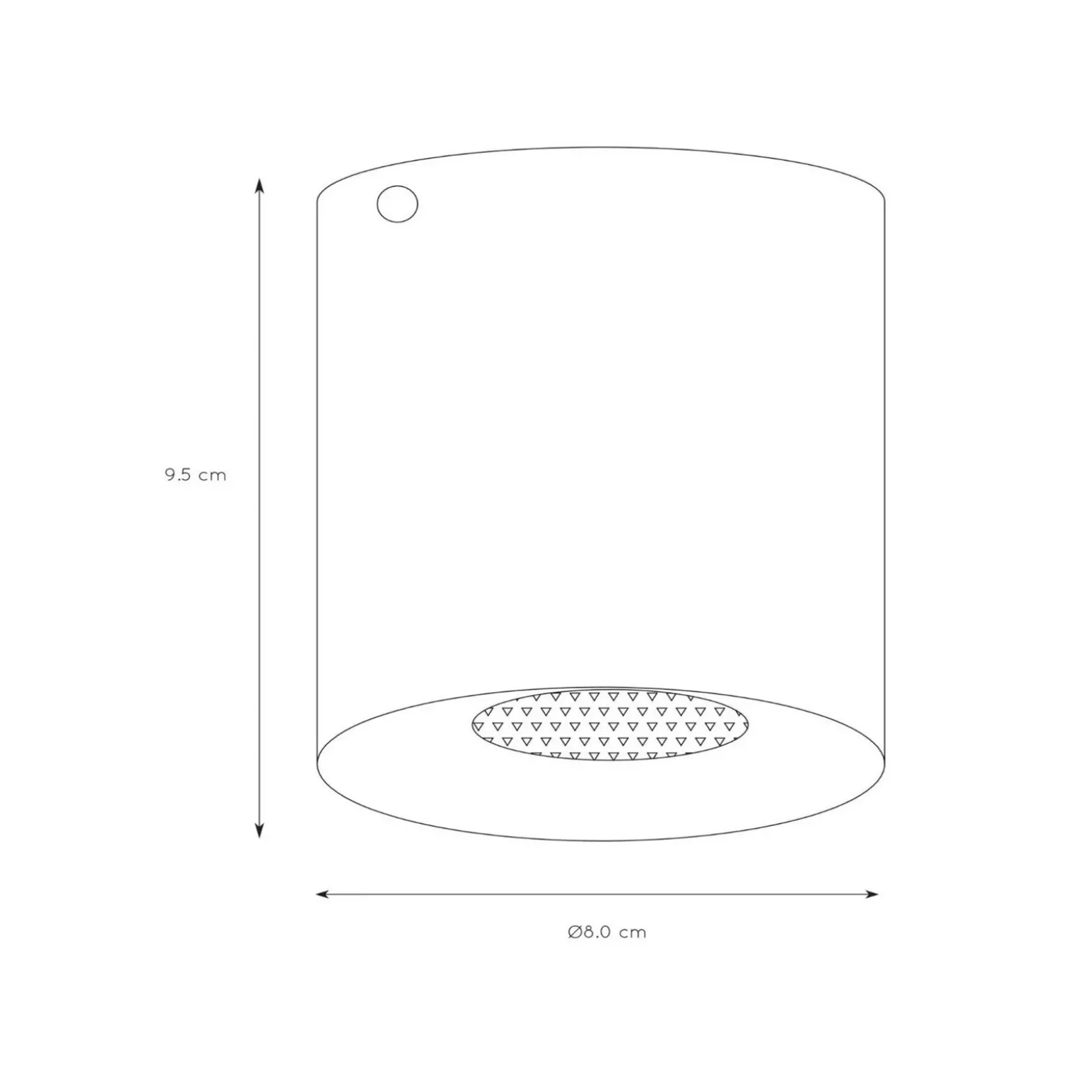 Bodi downlight de techo, redondo, negro, Ø 8 cm, 1 luz, aluminio
