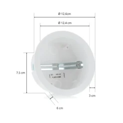 Bote de instalación Eutrac para monopunto de cuerpo, blanco