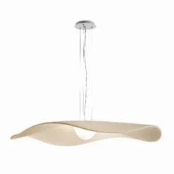 Bover lámpara colgante LED Mediterránia, blanco/crema, Ø 105 cm