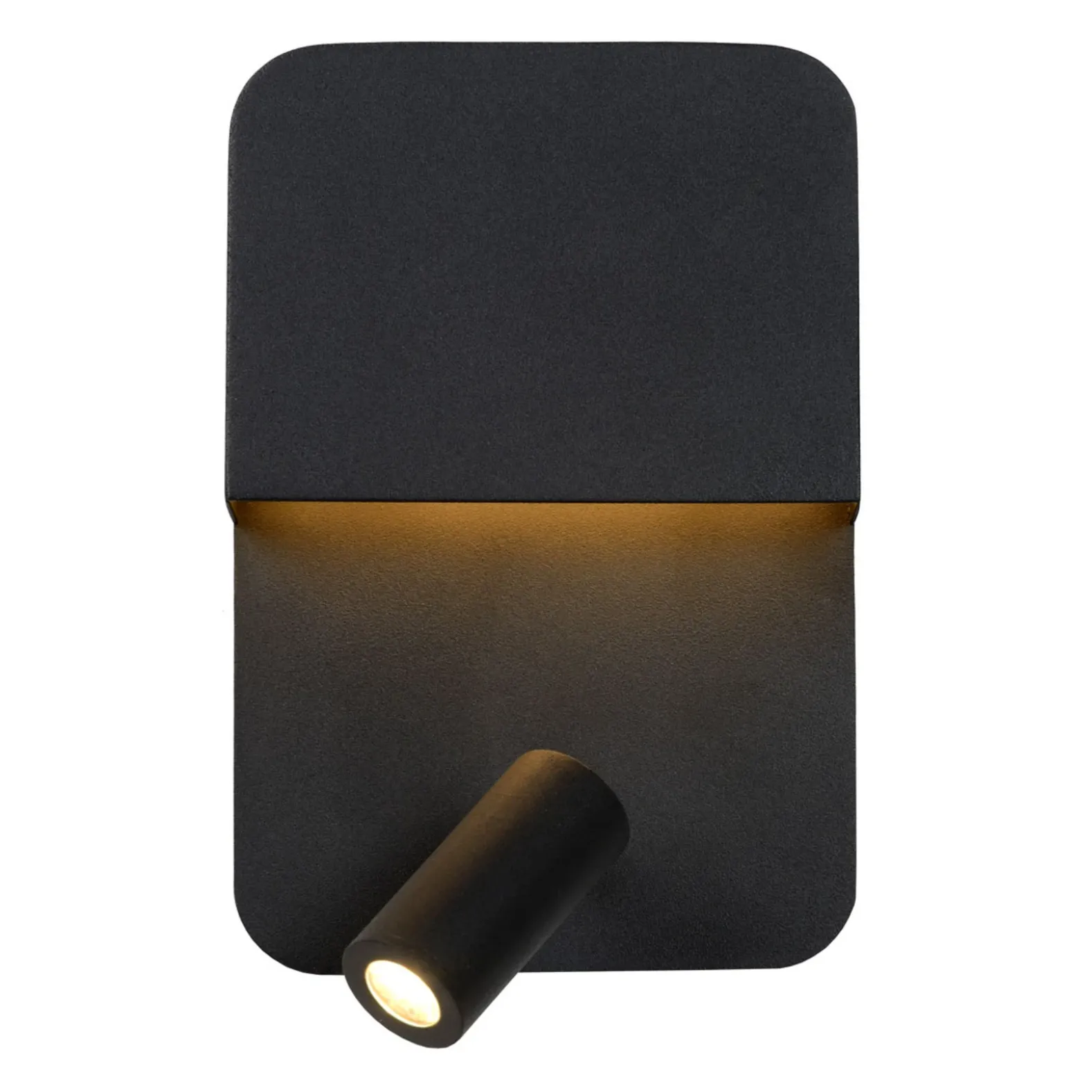Boxer Aplique de pared LED con foco, negro