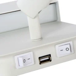 Boxer Aplique de pared LED con foco, blanco