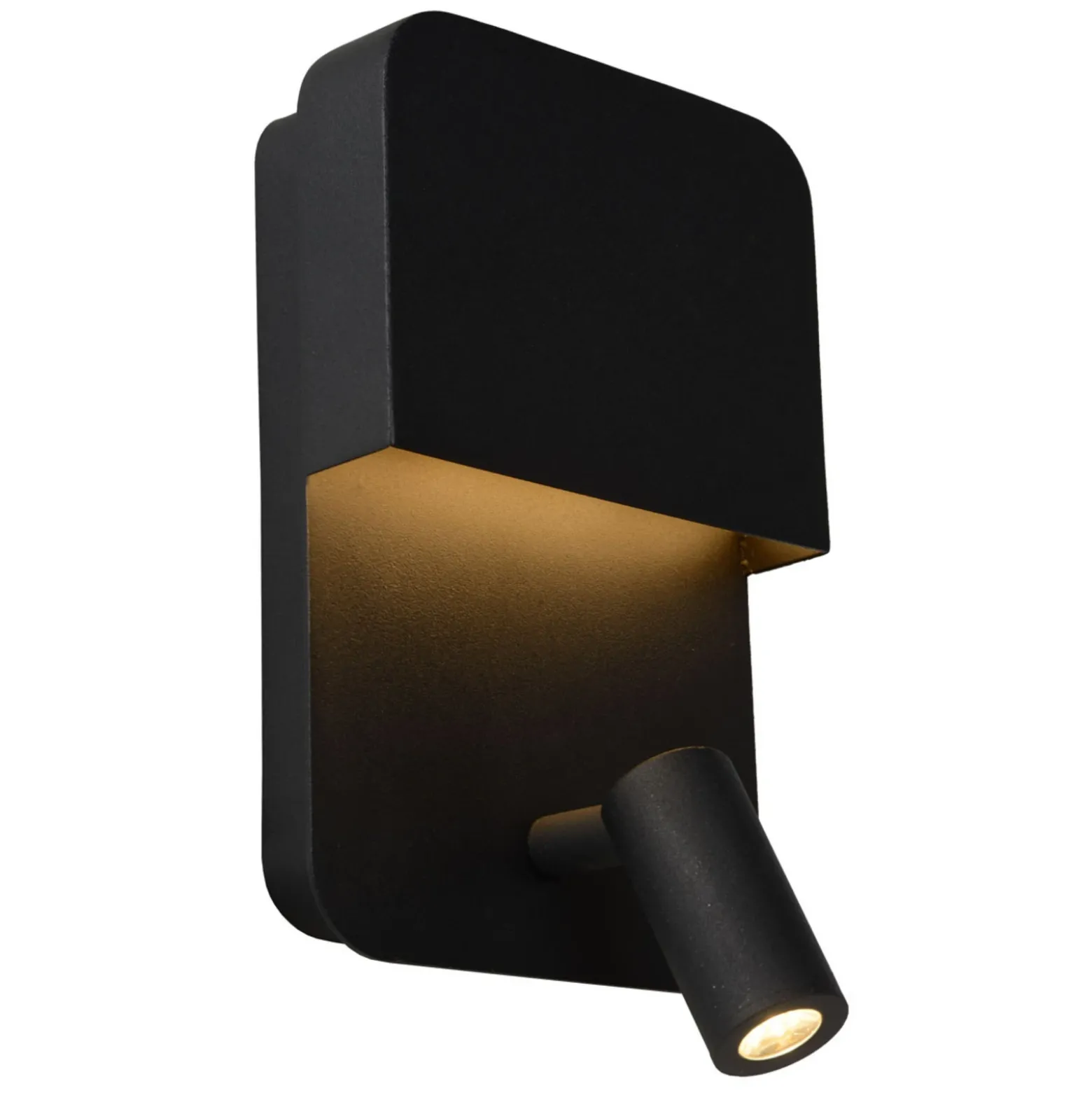 Boxer Aplique de pared LED con foco, negro