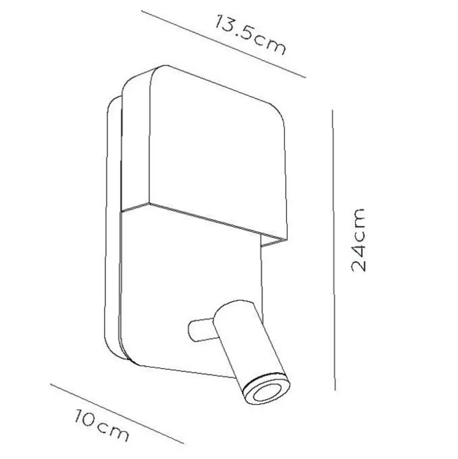 Boxer Aplique de pared LED con foco, blanco