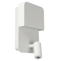 Boxer Aplique de pared LED con foco, blanco