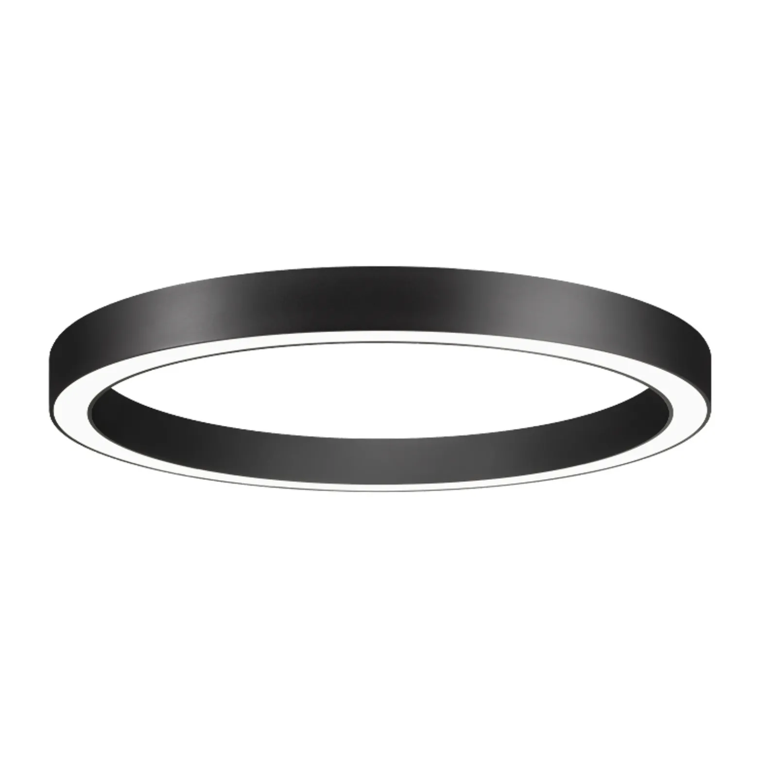 BRUMBERG Anillo circular Biro Ø 60cm, 40 W, encendido/apagado, negro, 830