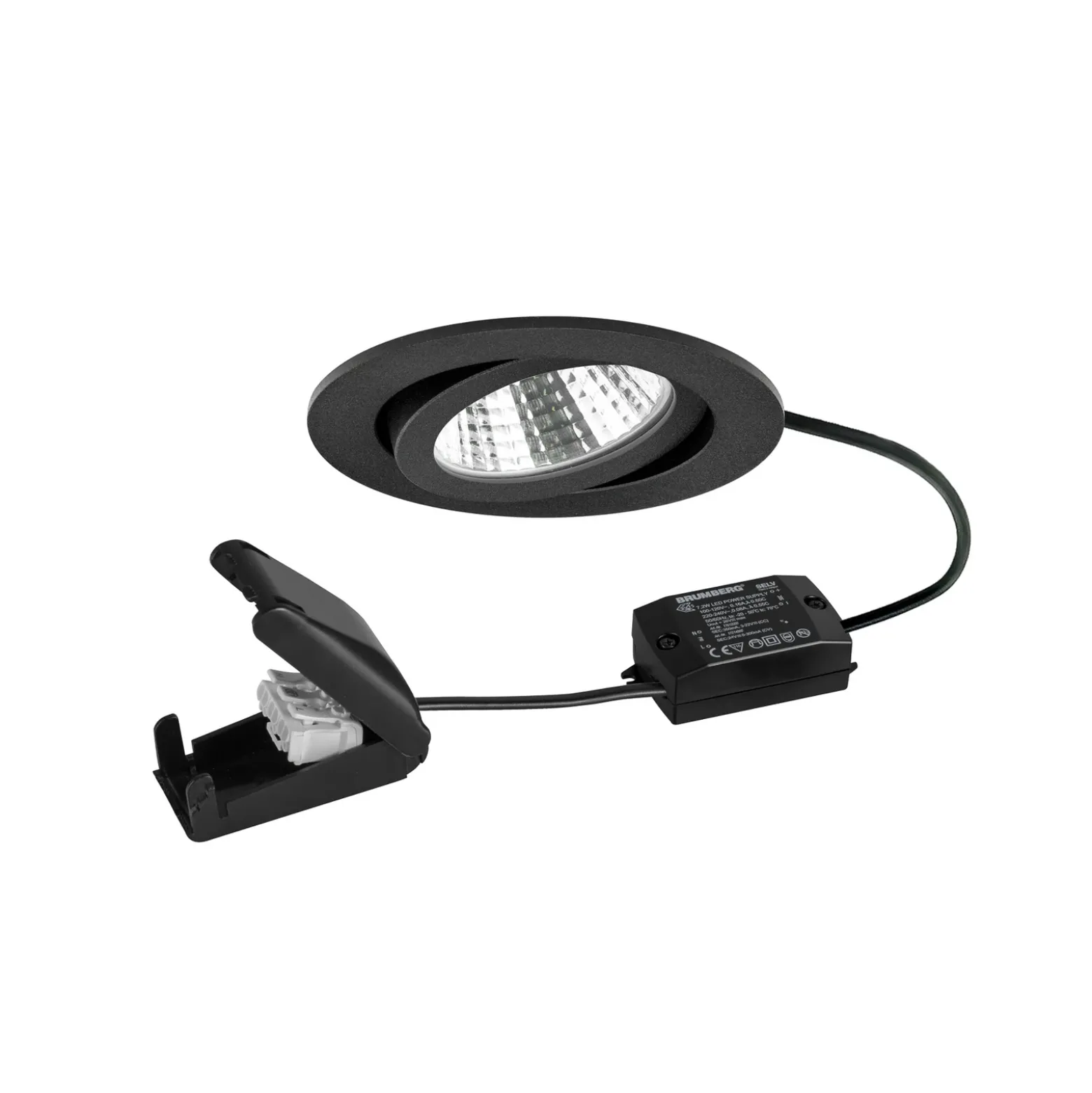 BRUMBERG BB03 Caja de conexiones on/off para foco empotrable LED negro mate