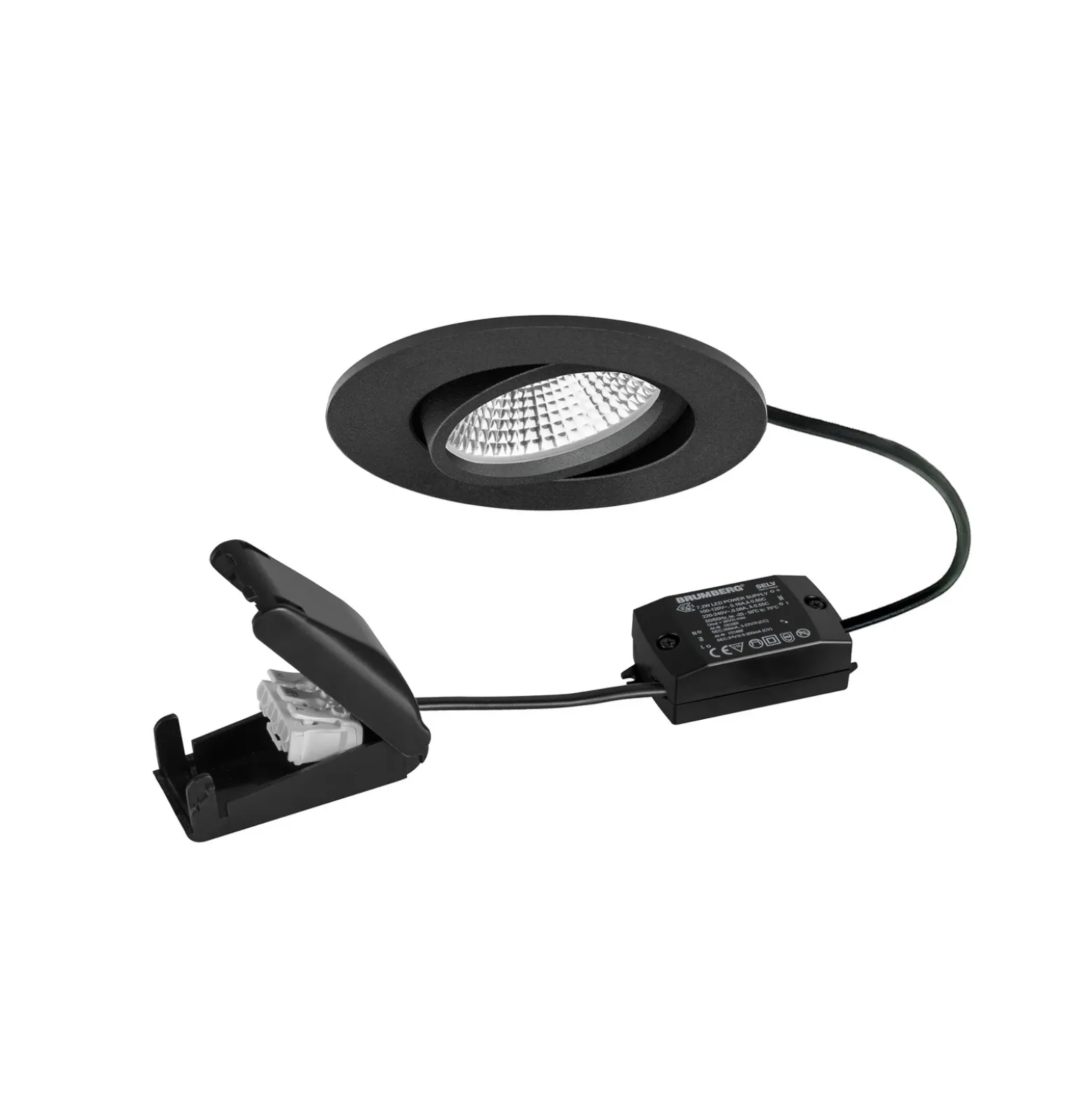 BRUMBERG BB23 foco LED IP65 caja de conexiones on/off negro mate