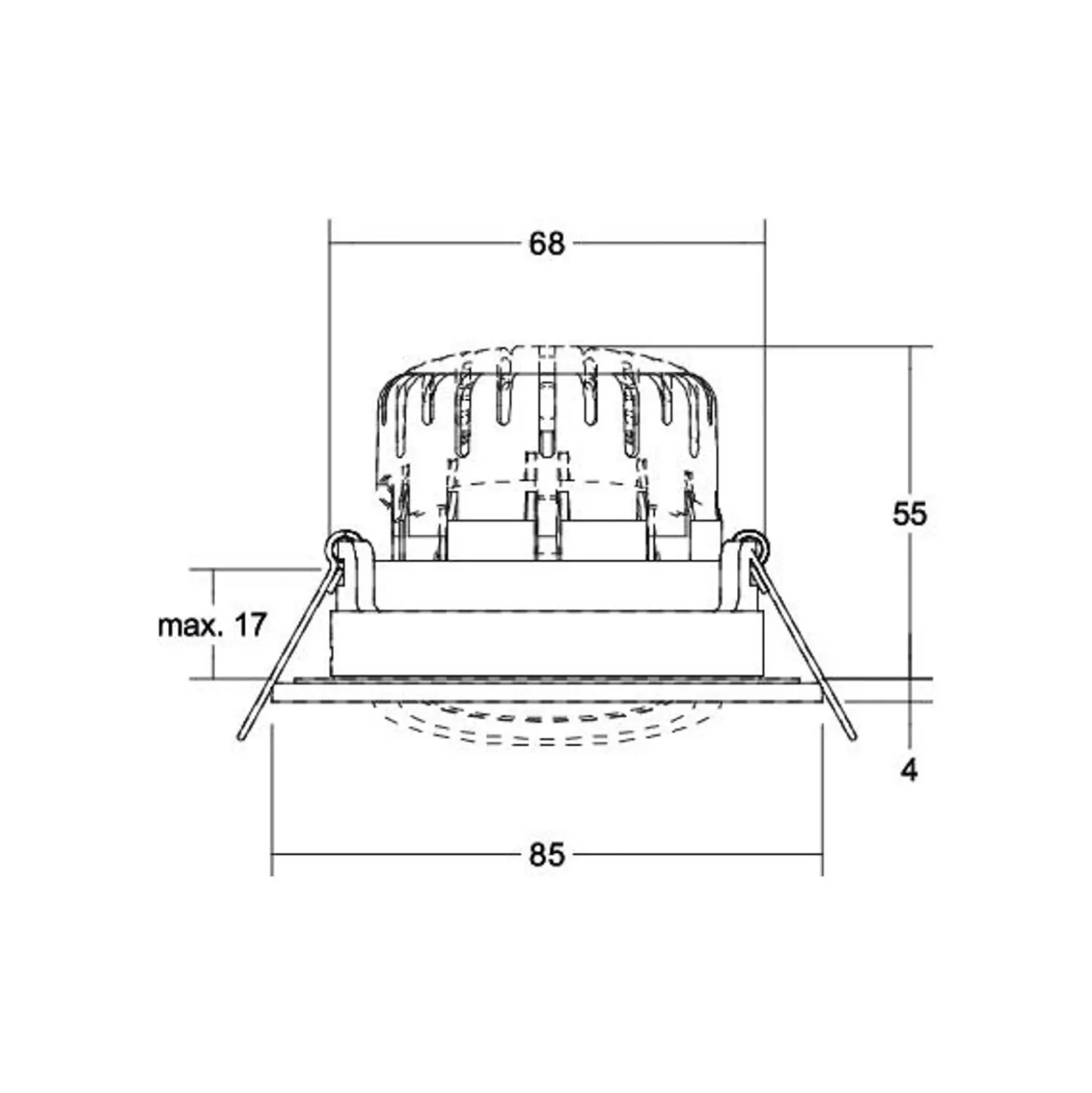 BRUMBERG BB23 Foco LED IP65 Caja de conexiones atenuable negro mate
